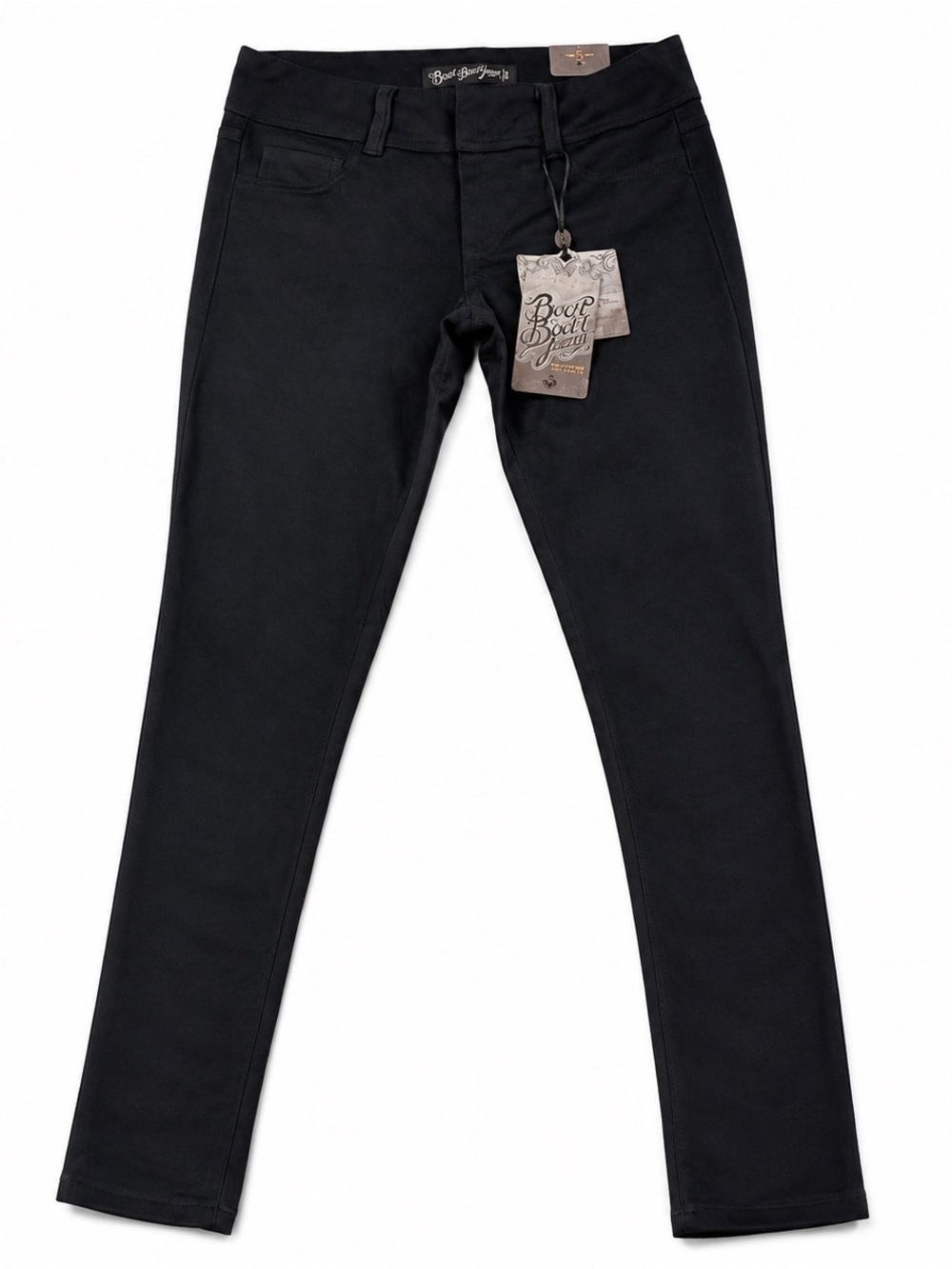 Boom Boom Jeans Women’s Size 5 Black Skinny Faux Suede Stretch Zip Fly Pants NWT